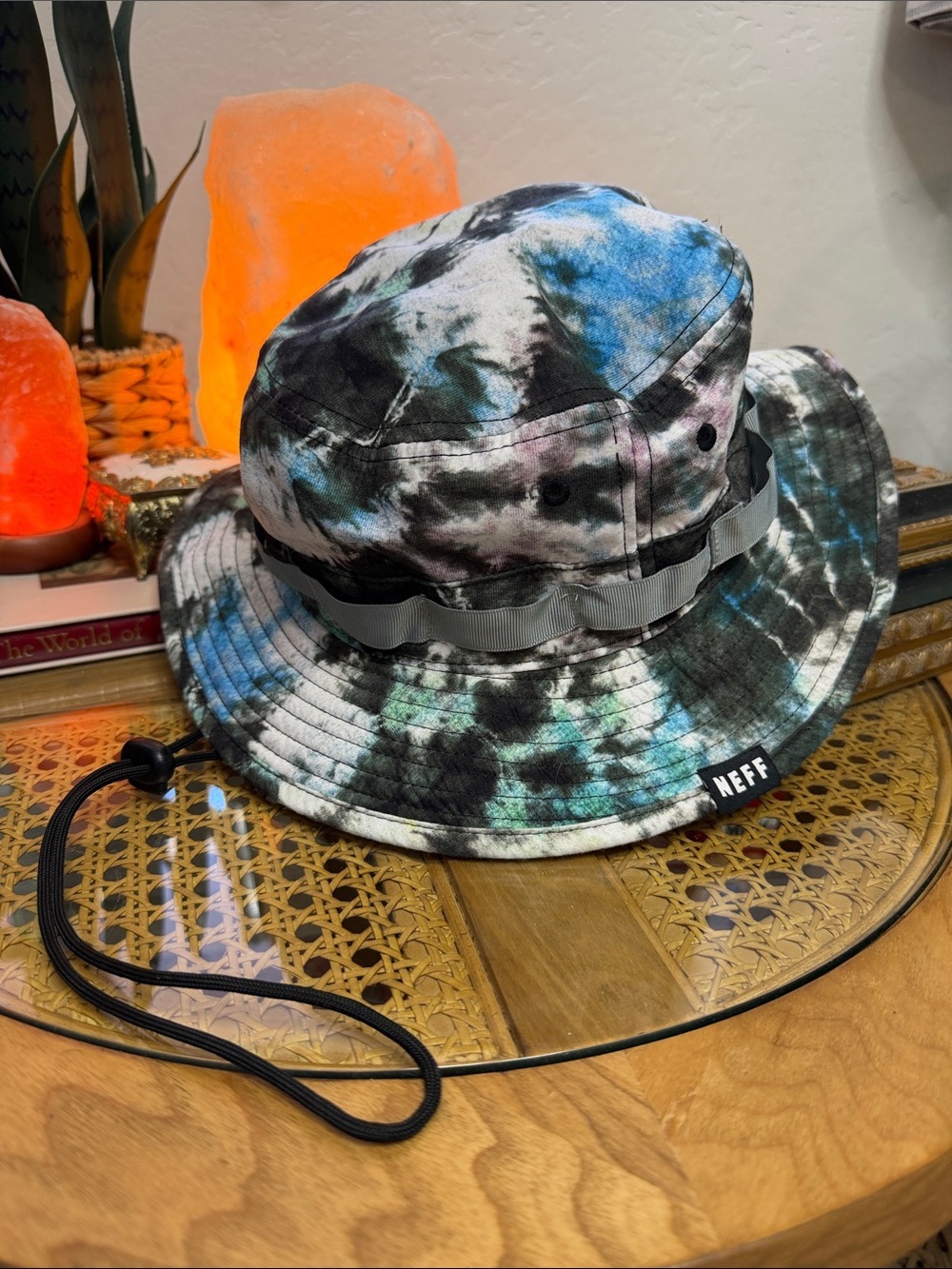 Neff Tie Dye Bucket Hat Blue Black Streetwear Skate Festival Unisex